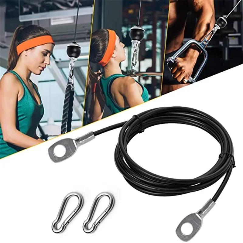 Home Gym Cable Pulley System - 2M-5M Fitness Ekipmanları Aksesuarları Çelik Halat