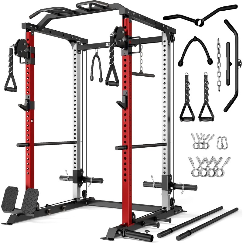 Squat Rack Power - DP01 Power Cage, 2000LBS Squat Rack,