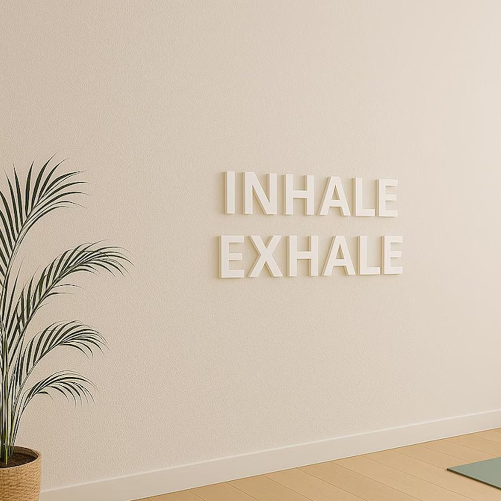 INHALE EXHALE Duvar Yazısı Yog - Home Gym Yoga Room incelemesi ve fiyatı