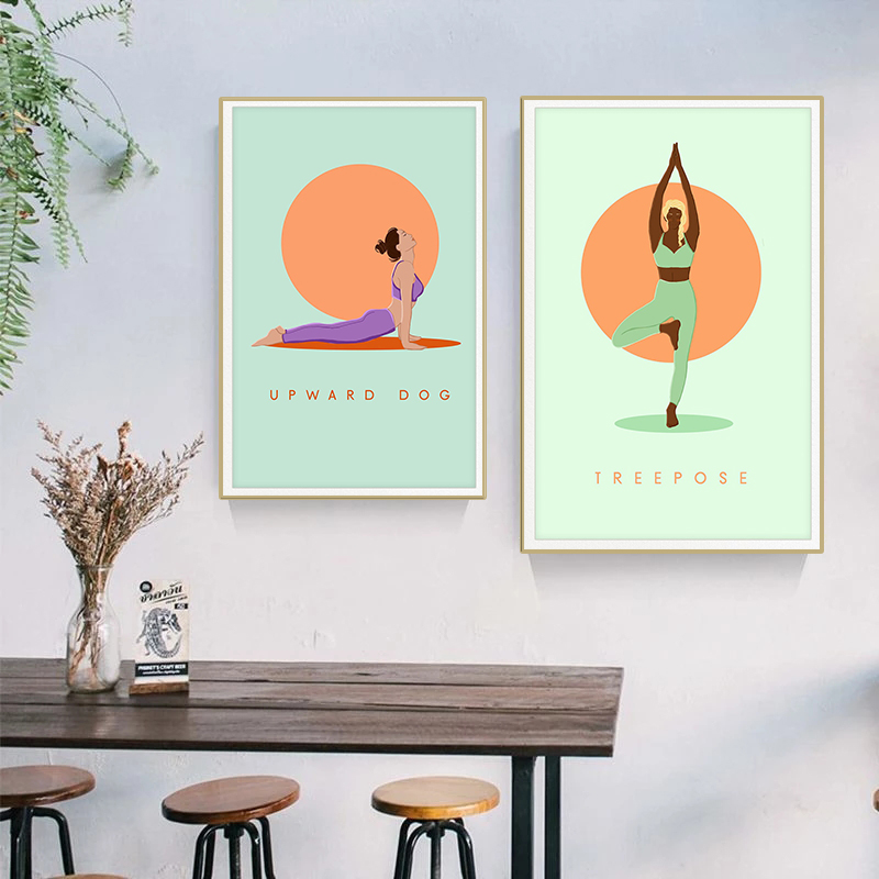 Modern Soyut Yoga Pozları Post - Home Gym Yoga Room incelemesi ve fiyatı