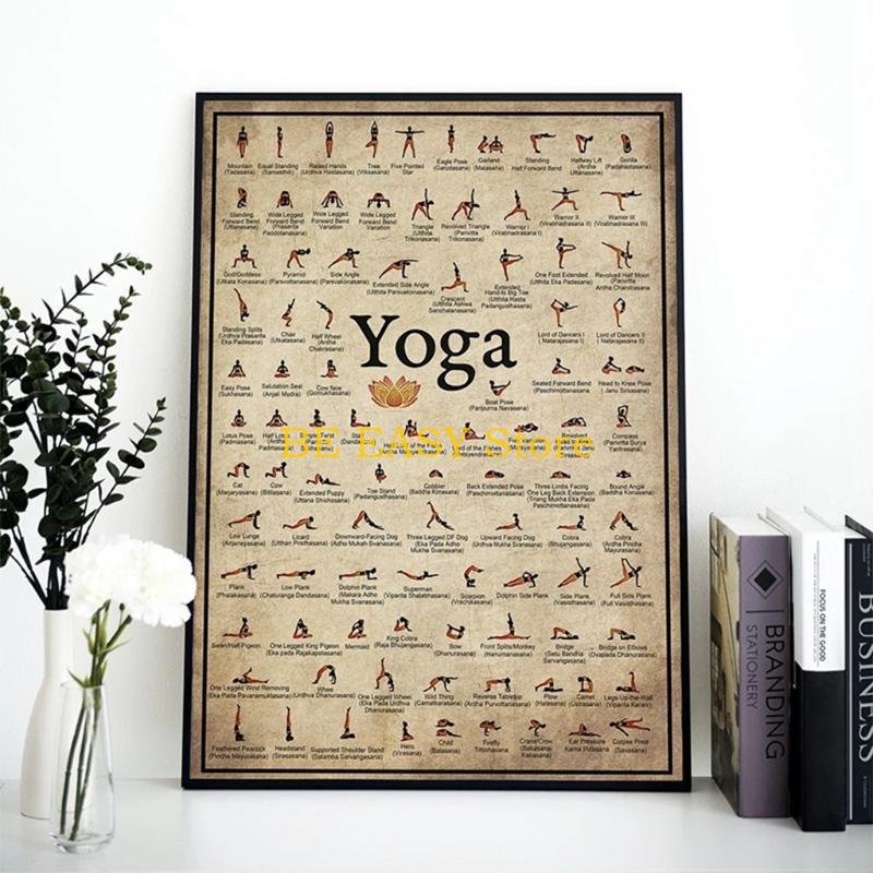E28F Retro Vintage Yoga Sanat  - Home Gym Yoga Room incelemesi ve fiyatı