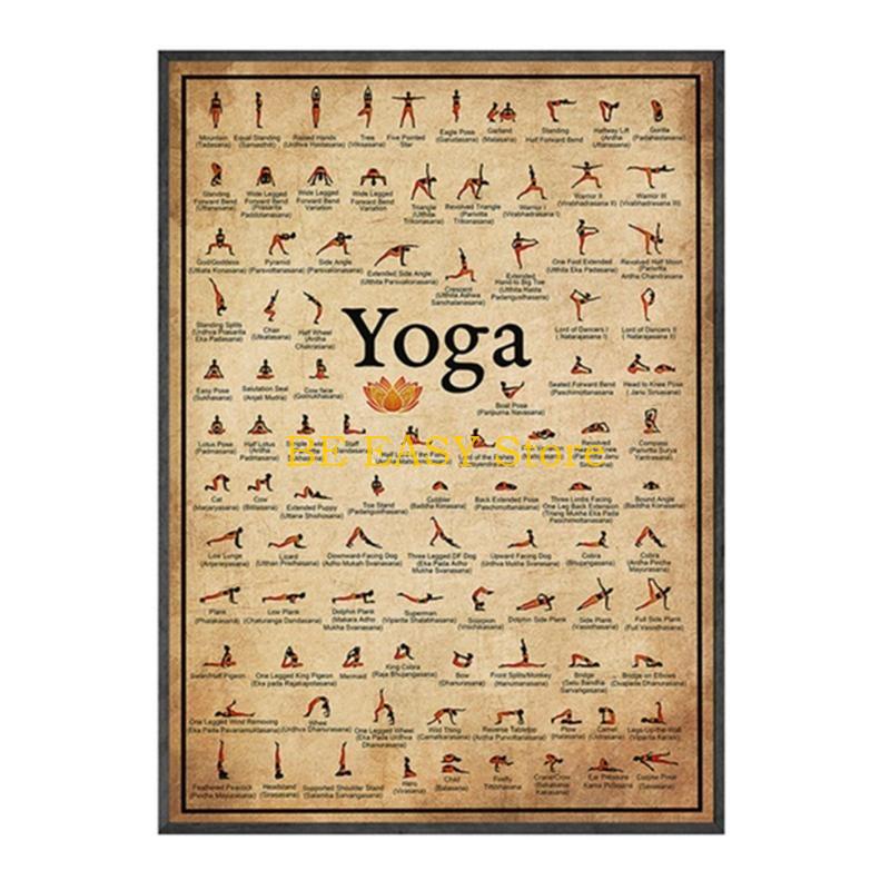 E28F Retro Vintage Yoga Sanat  - Home Gym Yoga Room incelemesi ve fiyatı