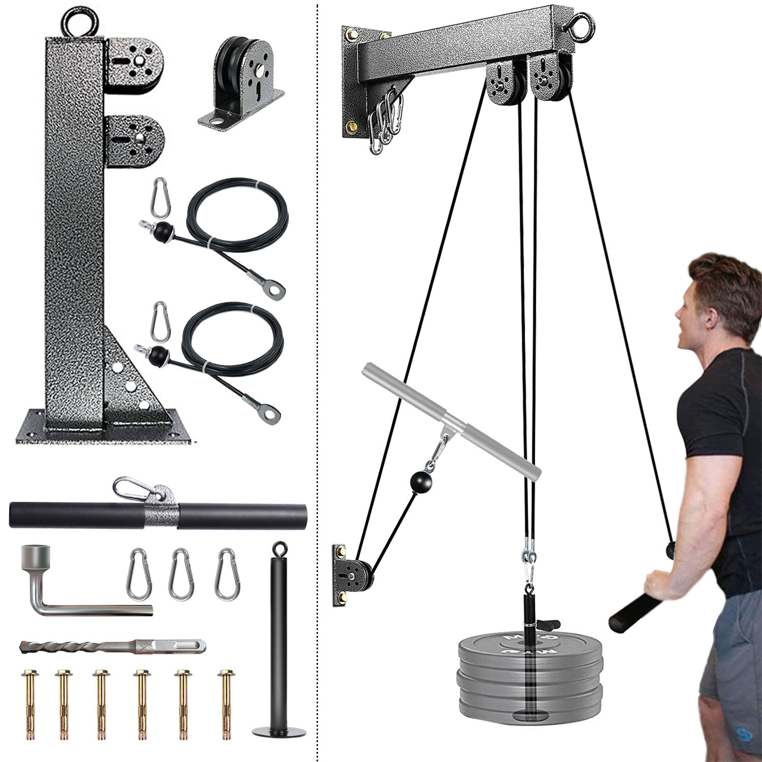 Fitness Duvara Monte Kasnak Si - Home Gym Cable Pulley System incelemesi ve fiyatı